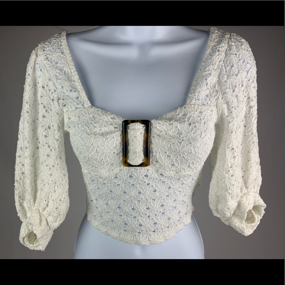 TOPSHOP CREAM CROP TOP
